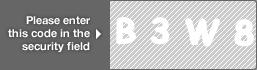 captcha code for visual authentication  letter B number 3 letter W number 8