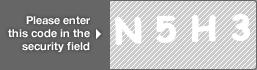 captcha code for visual authentication  letter N number 5 letter H number 3