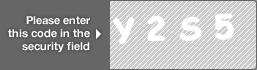 captcha code for visual authentication  letter Y number 2 letter S number 5