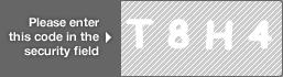 captcha code for visual authentication  letter T number 8 letter H number 4