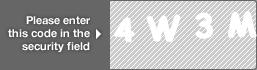 captcha code for visual authentication  number 4 letter W number 3 letter M
