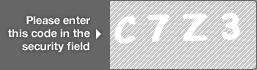 captcha code for visual authentication  letter C number 7 letter Z number 3