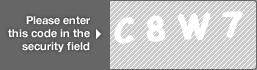 captcha code for visual authentication  letter C number 8 letter W number 7