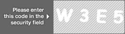 captcha code for visual authentication  letter W number 3 letter E number 5