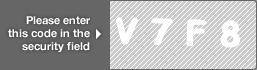 captcha code for visual authentication  letter V number 7 letter F number 8