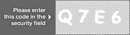 captcha code for visual authentication  letter Q number 7 letter E number 6