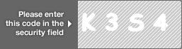 captcha code for visual authentication  letter K number 3 letter S number 4
