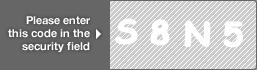 captcha code for visual authentication  letter S number 8 letter N number 5