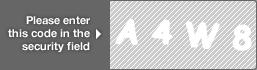 captcha code for visual authentication  letter A number 4 letter W number 8