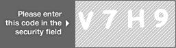 captcha code for visual authentication  letter V number 7 letter H number 9