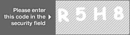 captcha code for visual authentication  letter R number 5 letter H number 8