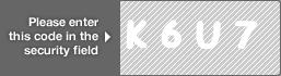 captcha code for visual authentication  letter K number 6 letter U number 7