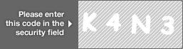 captcha code for visual authentication  letter K number 4 letter N number 3