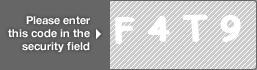 captcha code for visual authentication  letter F number 4 letter T number 9