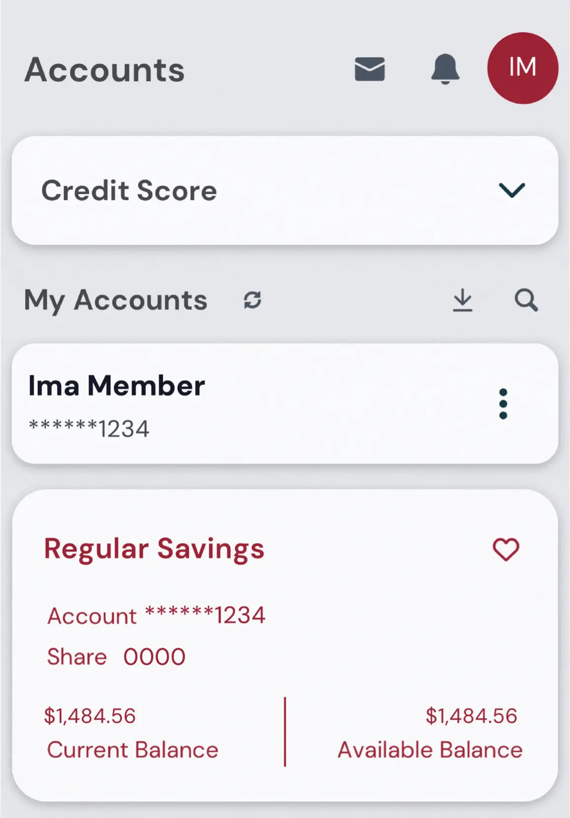Account Balance Screen