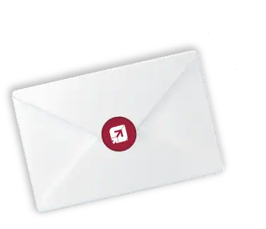 Envelope with a KTVAECU logo sticker
