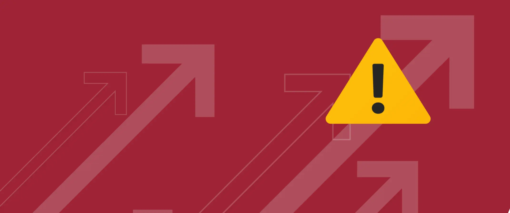Yellow alert icon wiggling on red banner
