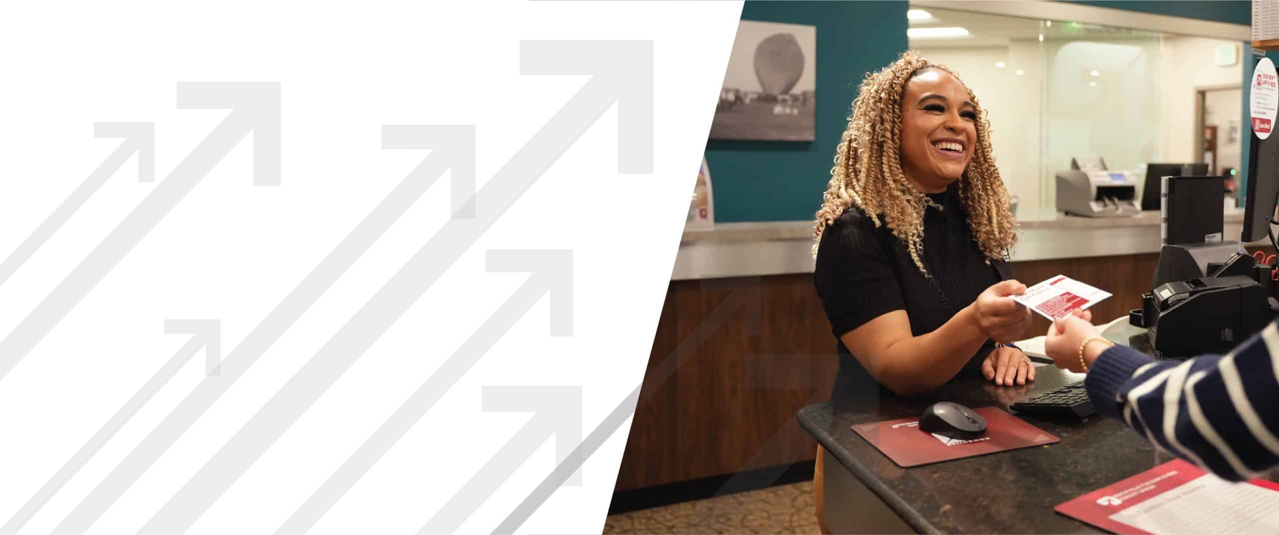 KTVAECU Employee smiling in branch