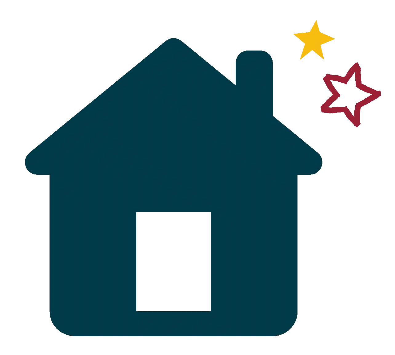 Teal home icon gif