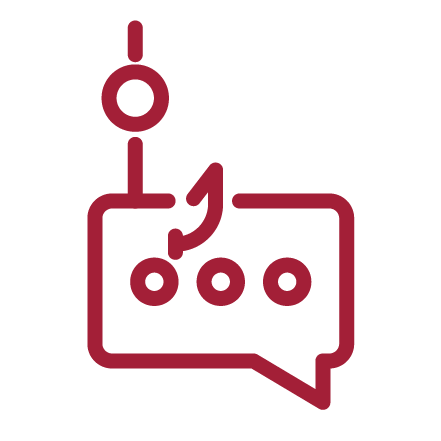 text bubble with hook icon